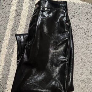 H&M Black Faux Leather Pants